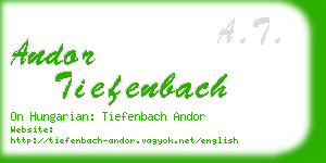 andor tiefenbach business card